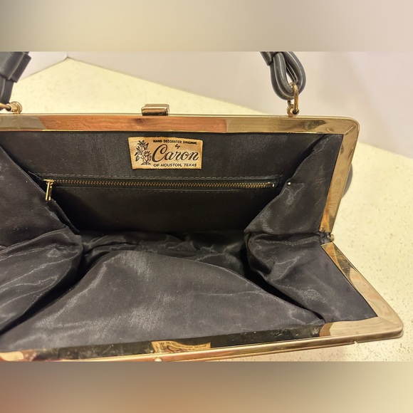 Rare Vintage 1960s Caron of Houston Embellishment Needlepoint / Wool Handbag - Picture 5 of 12